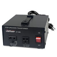 Thumbnail for LiteFuze 1000W Step-Up/Step-Down Transformer with Dual Sockets - Premium Copper Coil, Noise Reduction, and Circuit Breaker Protection (JP-1000)